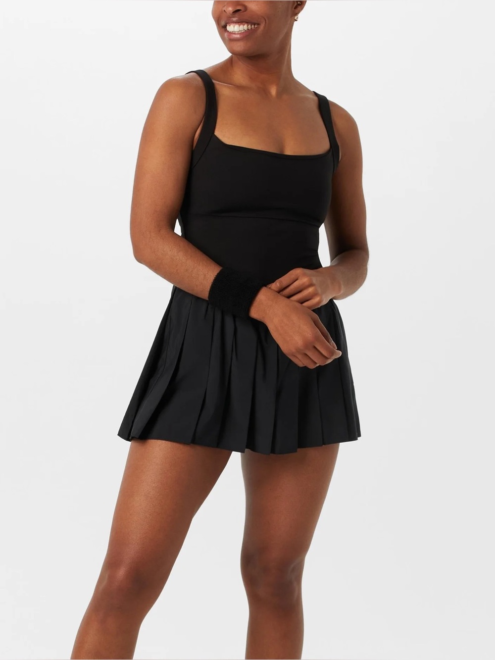 Free People Movement Active Black Swing Of Things Pleated Athletic Dress Skort